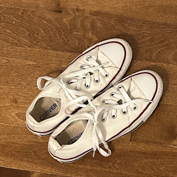 Converse Cream Low-Top Sneakers with white laces, women’s size 5.5 - Picture 7 of 8